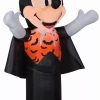 Inflatables * | 3.5 Airblown Mickey As Vampire W/Orange Bat Vest Disney Halloween Inflatable