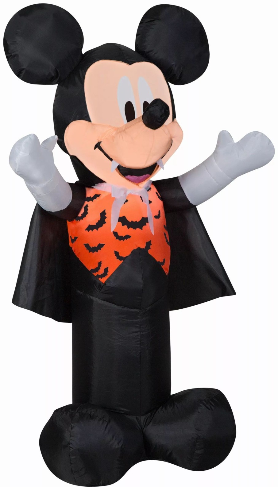 Inflatables * | 3.5 Airblown Mickey As Vampire W/Orange Bat Vest Disney Halloween Inflatable