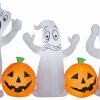 Inflatables * | Gemmy Airblown Inflatable Ghost Trio With Jack O' Lanterns, 5 Ft Tall, Orange