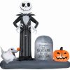 Inflatables * | Gemmy Airblown Jack Skellington Halloween Town Scene Disney, 6 Ft Tall, Multi