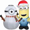 Inflatables * | Gemmy Christmas Airblown Inflatable Kevin Building Snowman Scene Universal, 5 Ft Tall, White