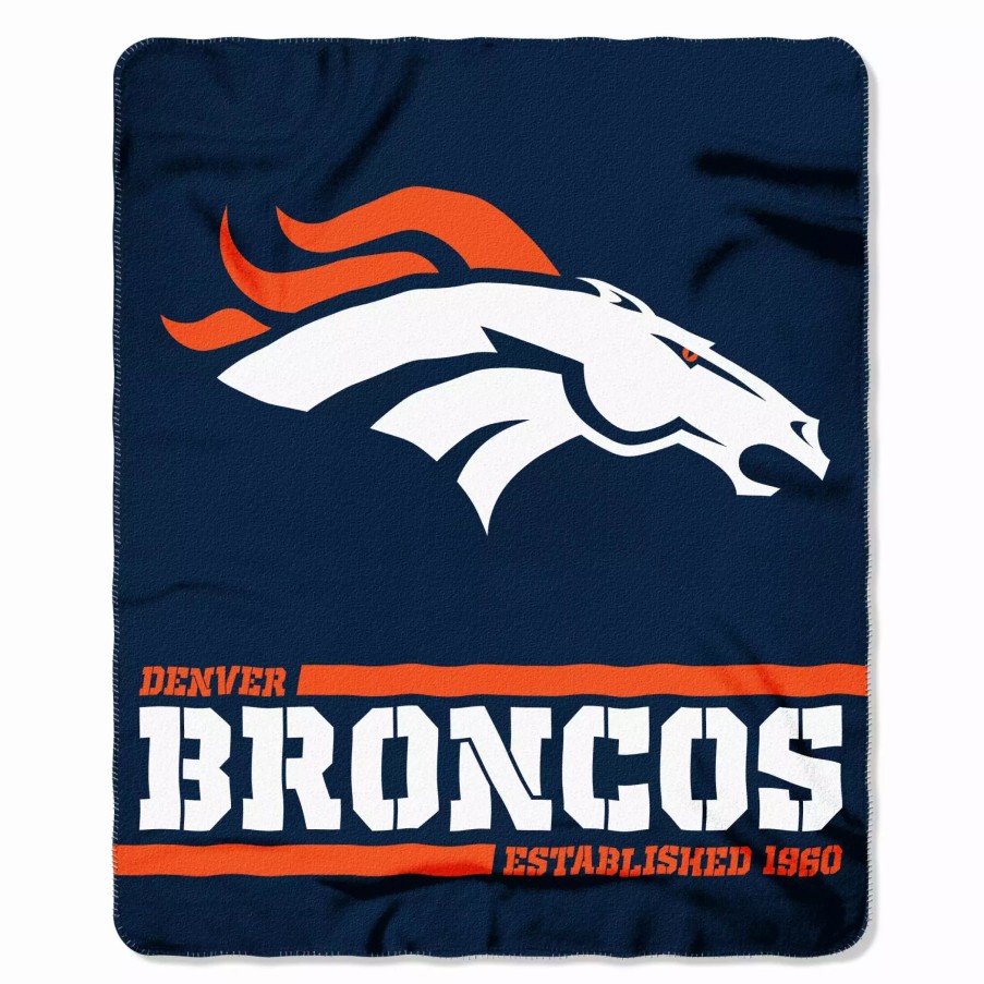 Blankets * | The Northwest Company Denver Broncos Fleece Throw , Orange